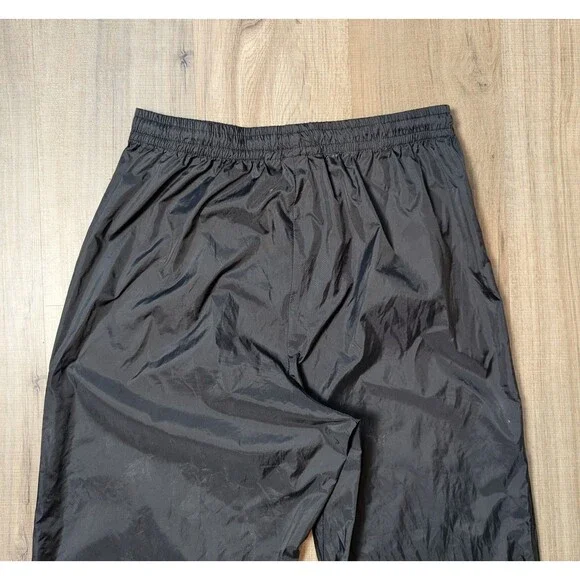 Eddie Bauer Vintage Size M Waterproof Rain Pants Black Hiking Wind Overpants - Picture 5 of 11